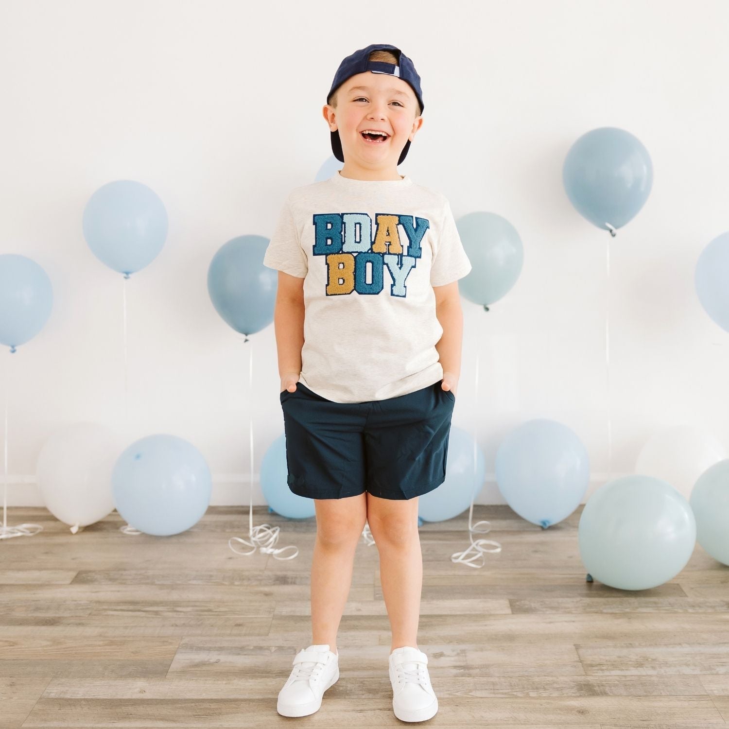 Birthday Boy Patch Short Sleeve T-shirt - Natural Heather