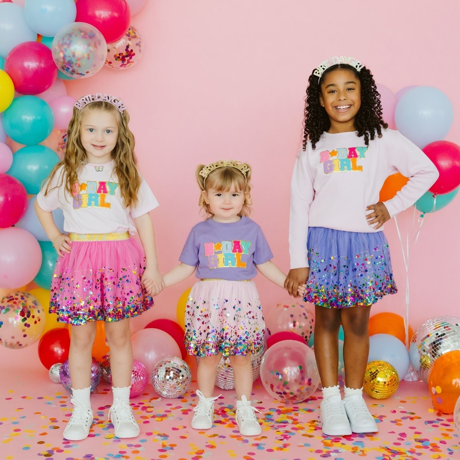 Birthday Girl Patch Short Sleeve T-shirt - Lavender