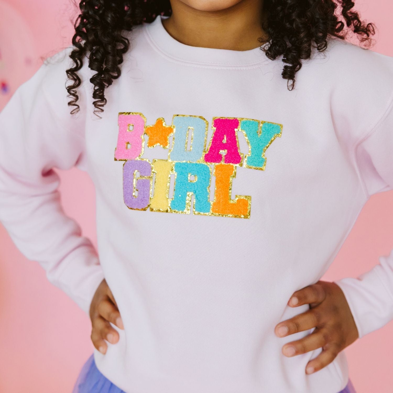 Birthday Girl Patch Sweatshirt - Ballet