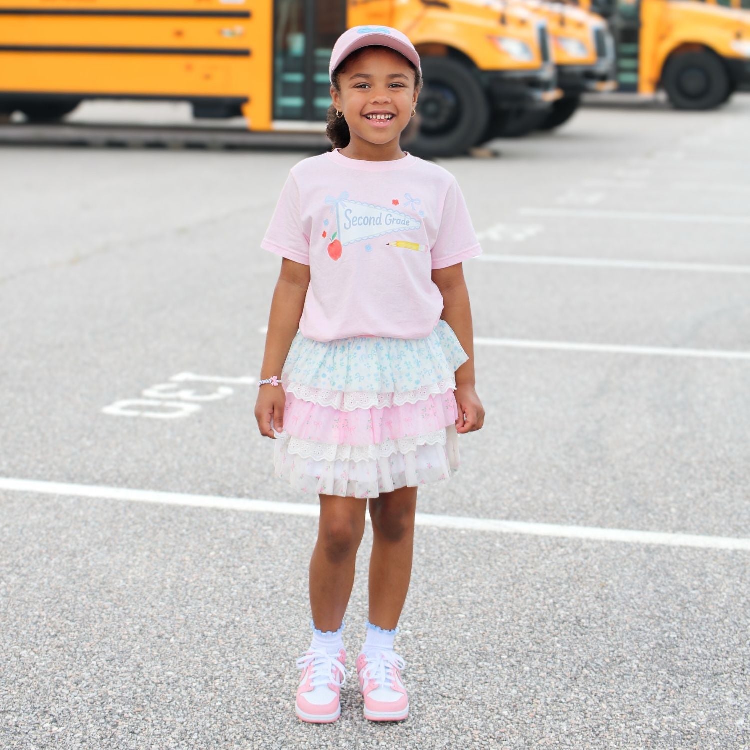 Floral & Lace Tiered Tutu Skirt