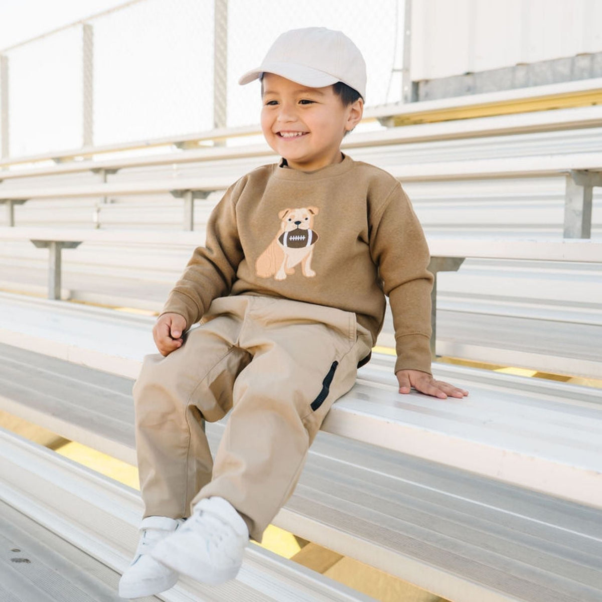 Bulldog Football Patch Sweatshirt