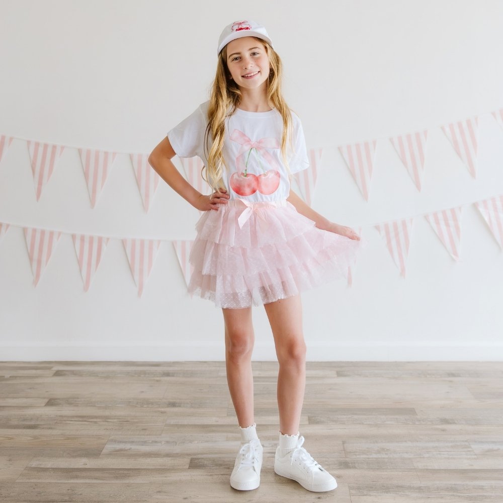 Bow Lace Tiered Tutu Skirt