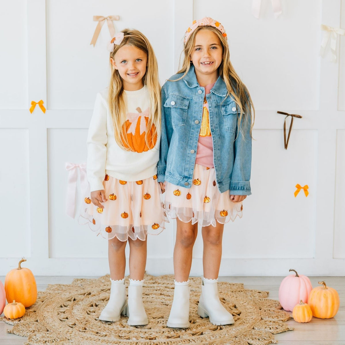 Pumpkin Sequin Scallop Tutu Skirt