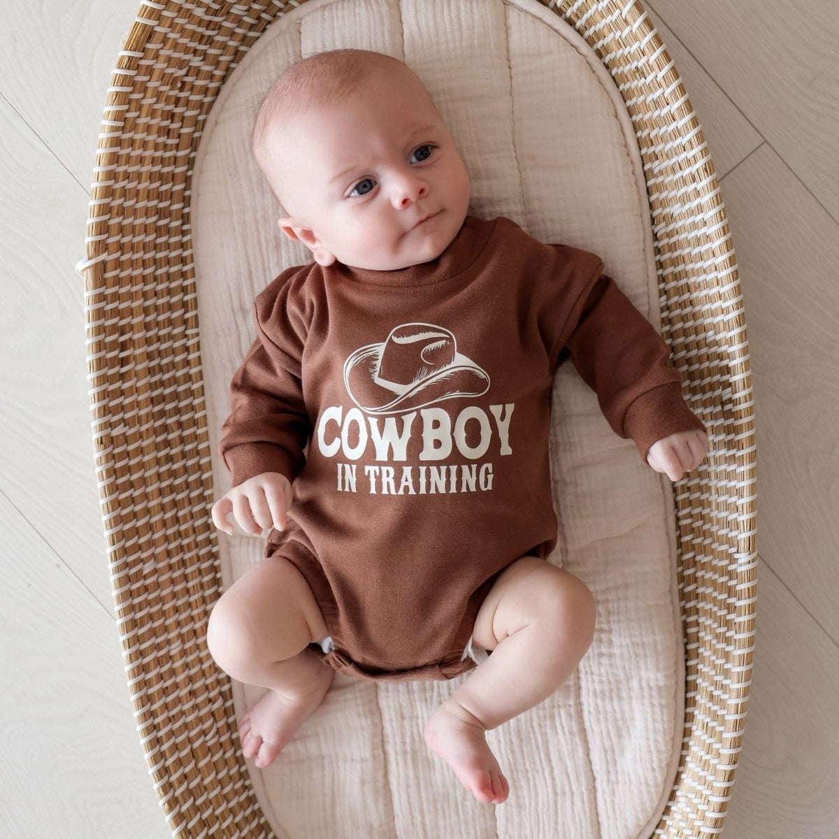 Cowboy In Training Western Long Sleeve Romper