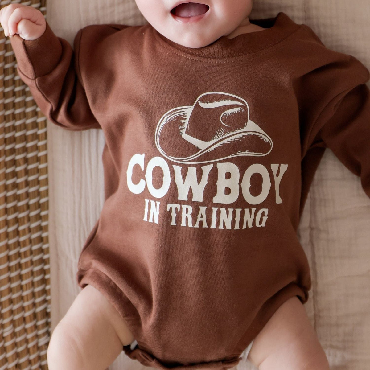 Cowboy In Training Western Long Sleeve Romper