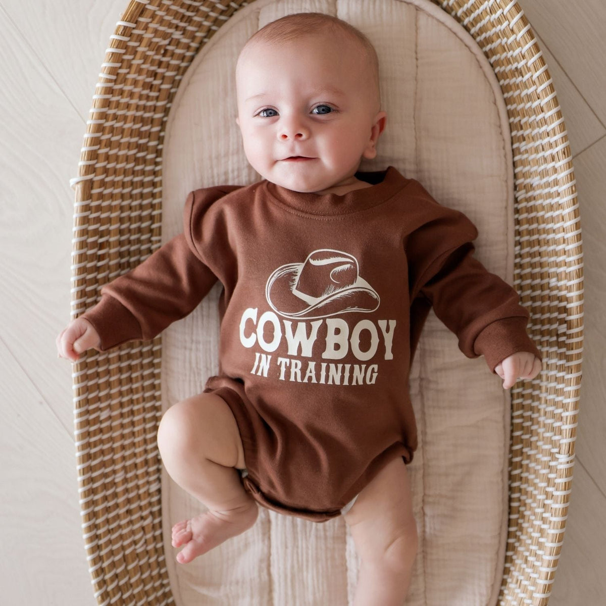 Cowboy In Training Western Long Sleeve Romper