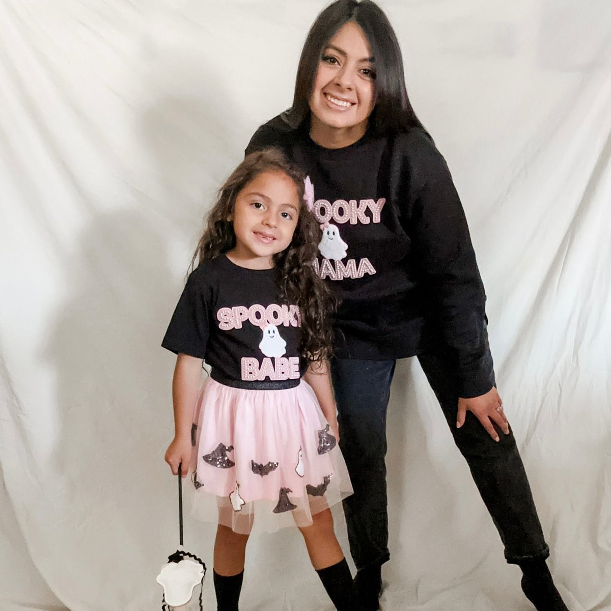 Spooky Mama Patch Halloween Women's Sweatshirt