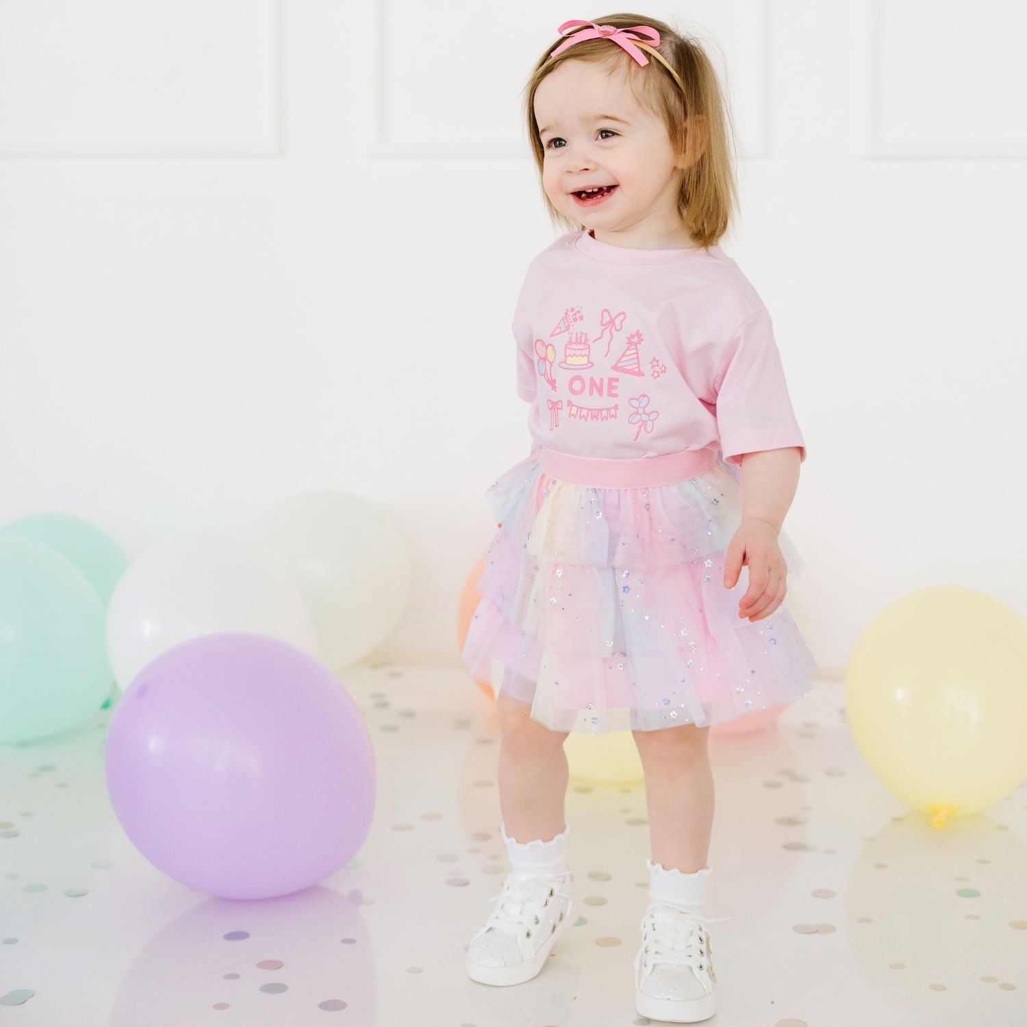 1st Birthday Icon Short Sleeve T-shirt - Ballet