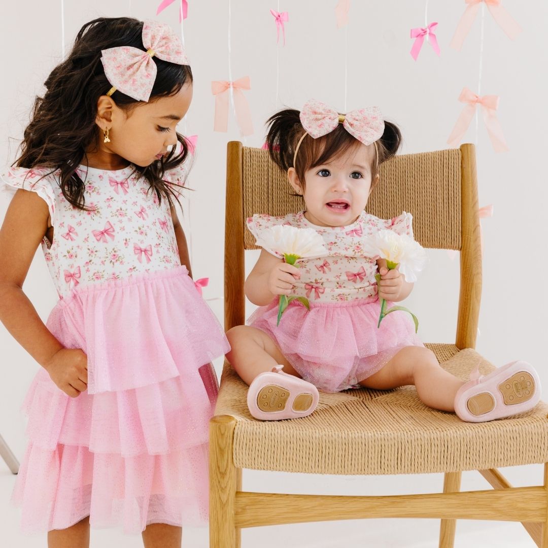 Ditsy Floral Tulle Bow Baby Headband
