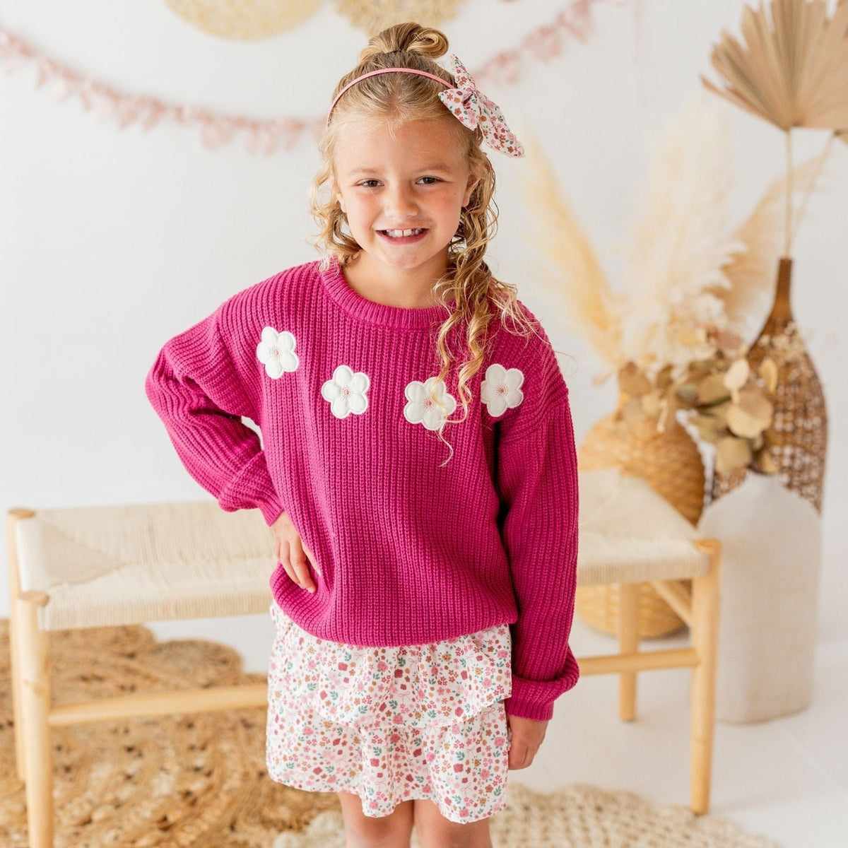 Floral Applique Sweater