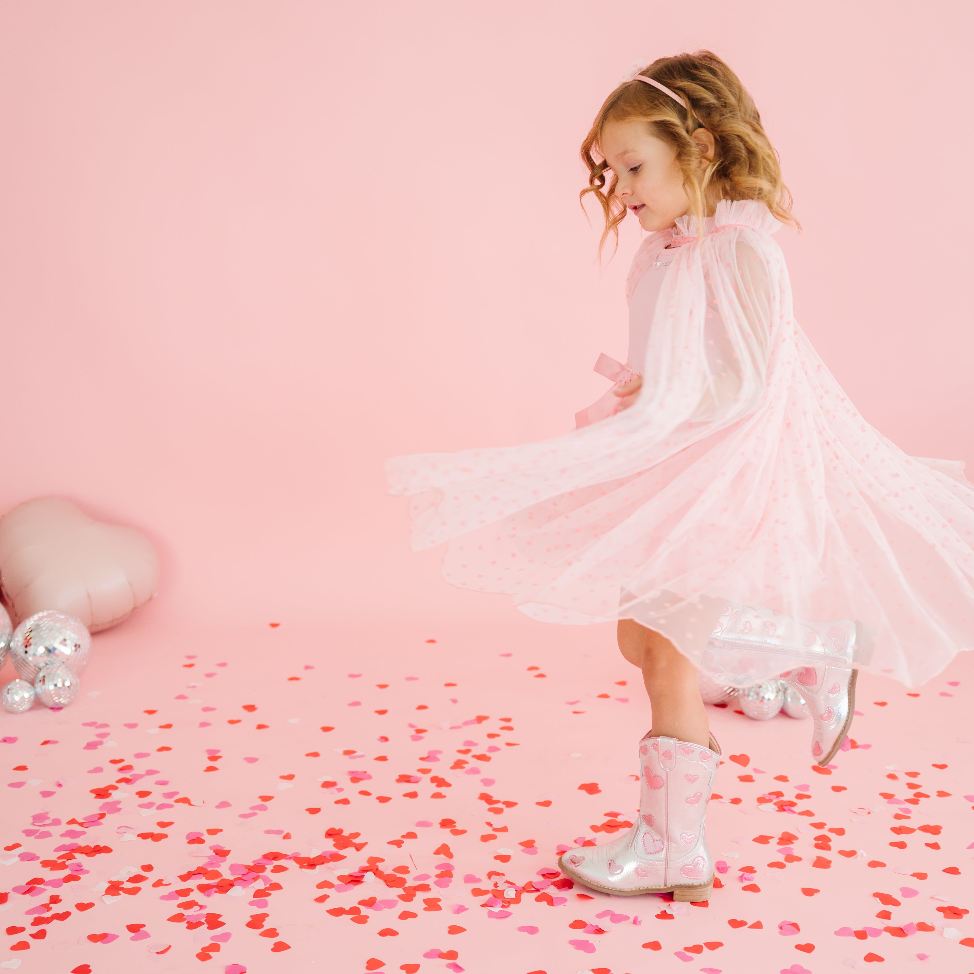Flocked Heart Cape