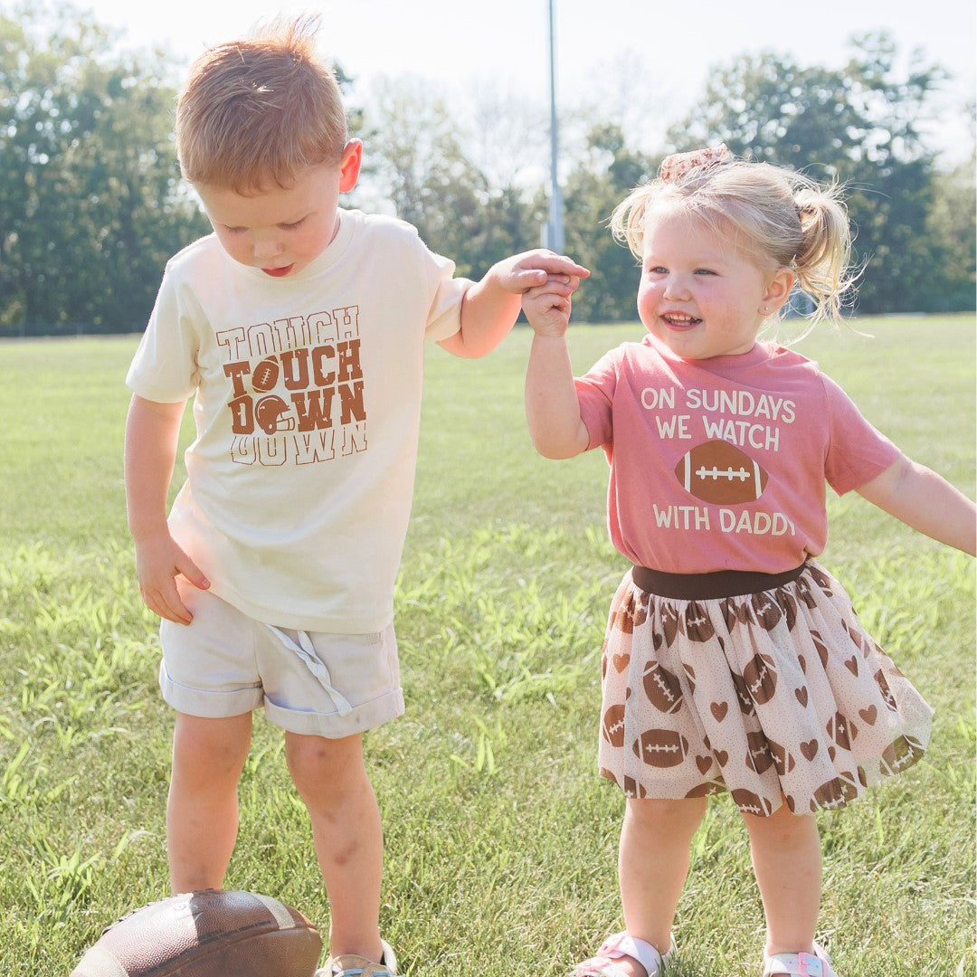 Football Sundays With Daddy Short Sleeve T-shirt