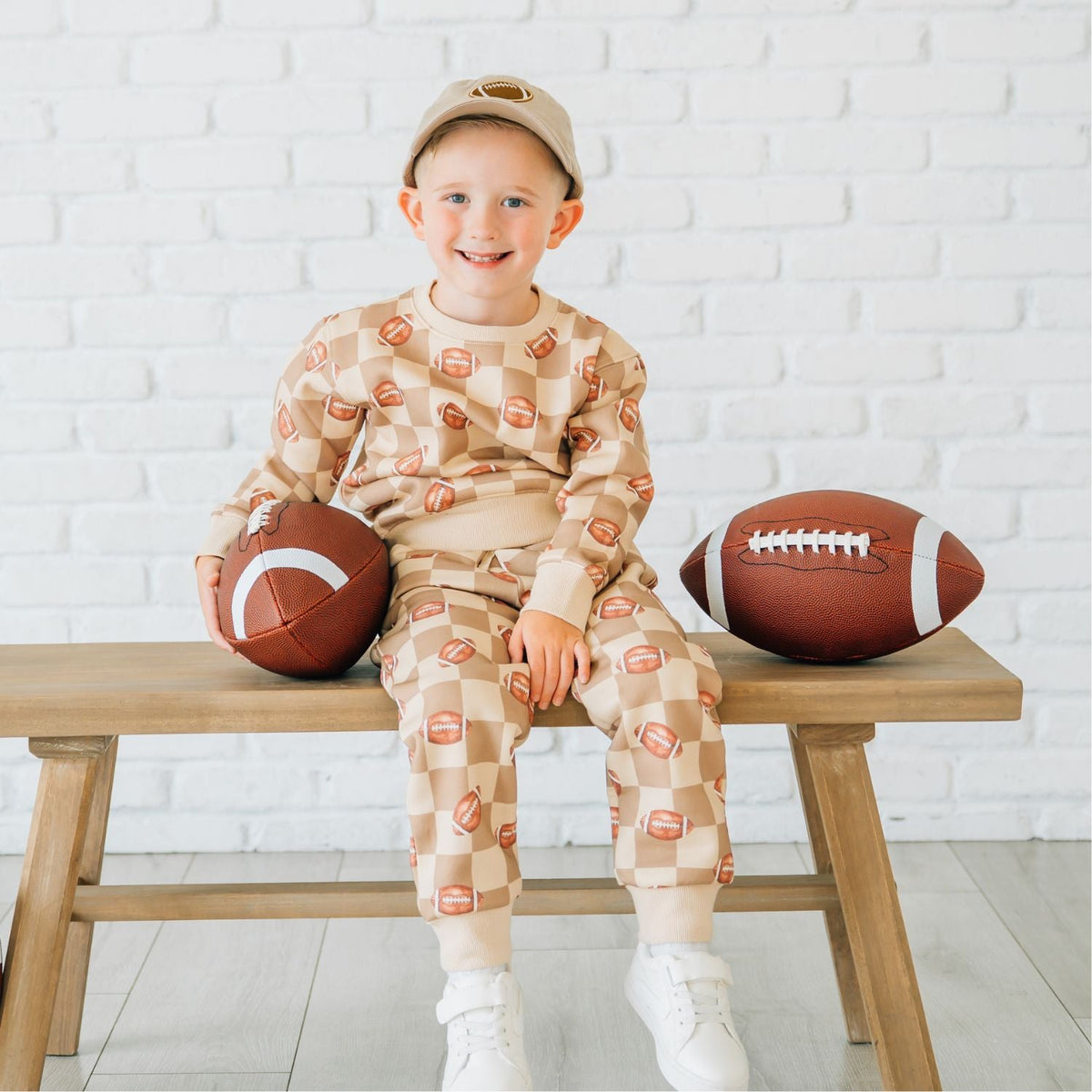 Football Checkered Sweatshirt