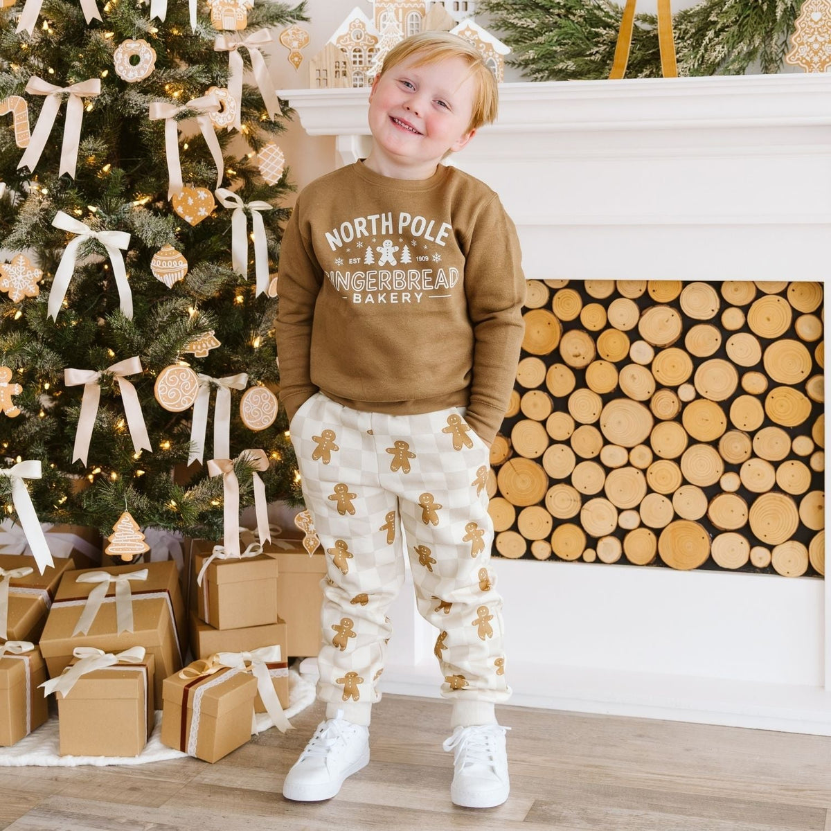 North Pole Gingerbread Christmas Sweatshirt