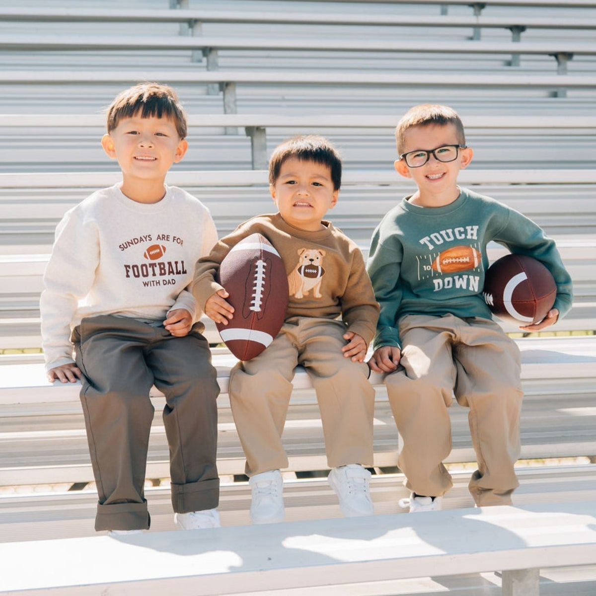 Bulldog Football Patch Sweatshirt