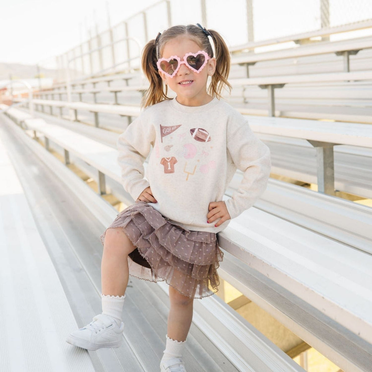Game Day Glitter Bow Clip Set