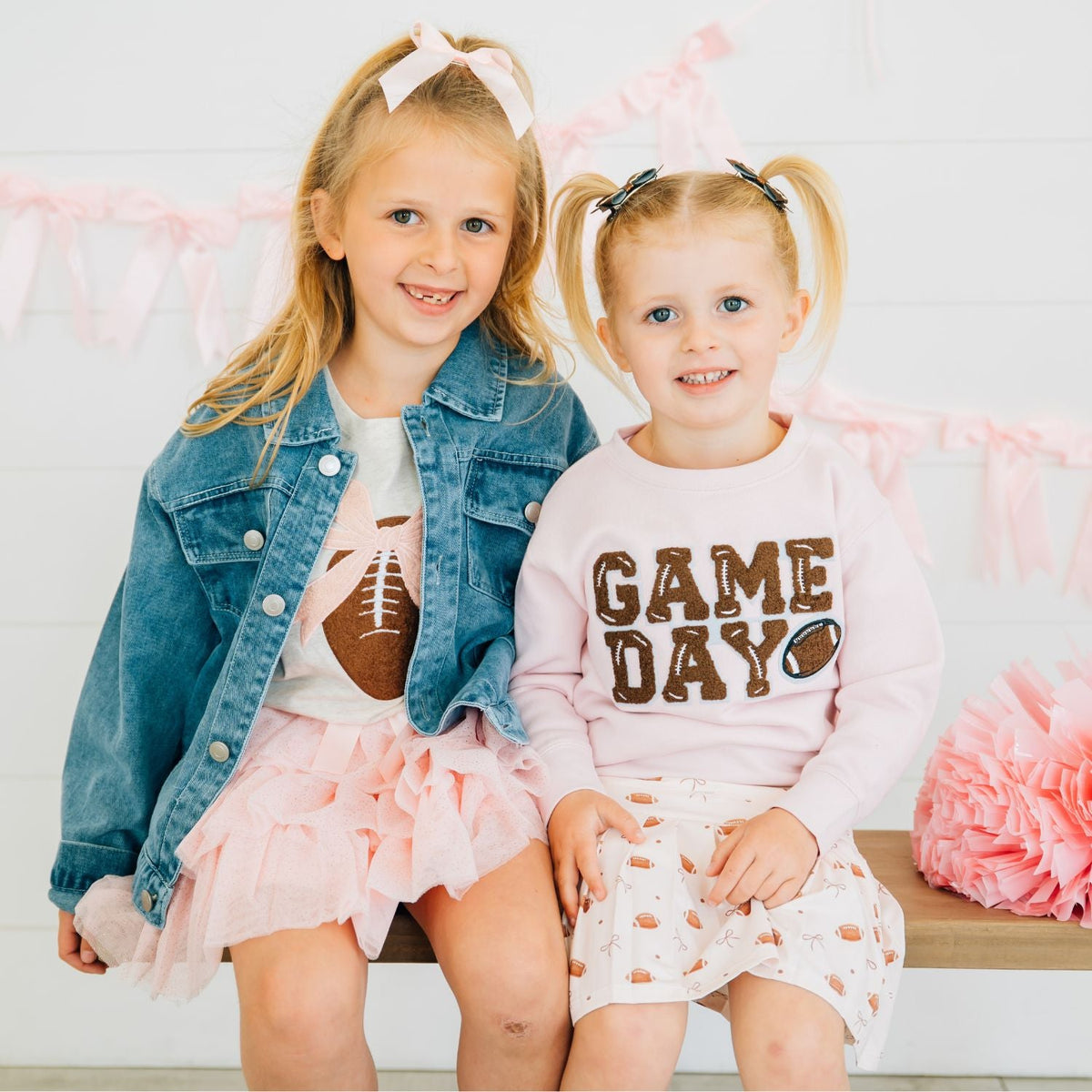 Game Day Glitter Bow Clip Set
