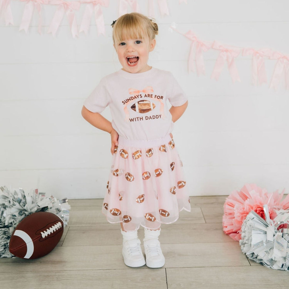 Game Day Glitter Bow Clip Set