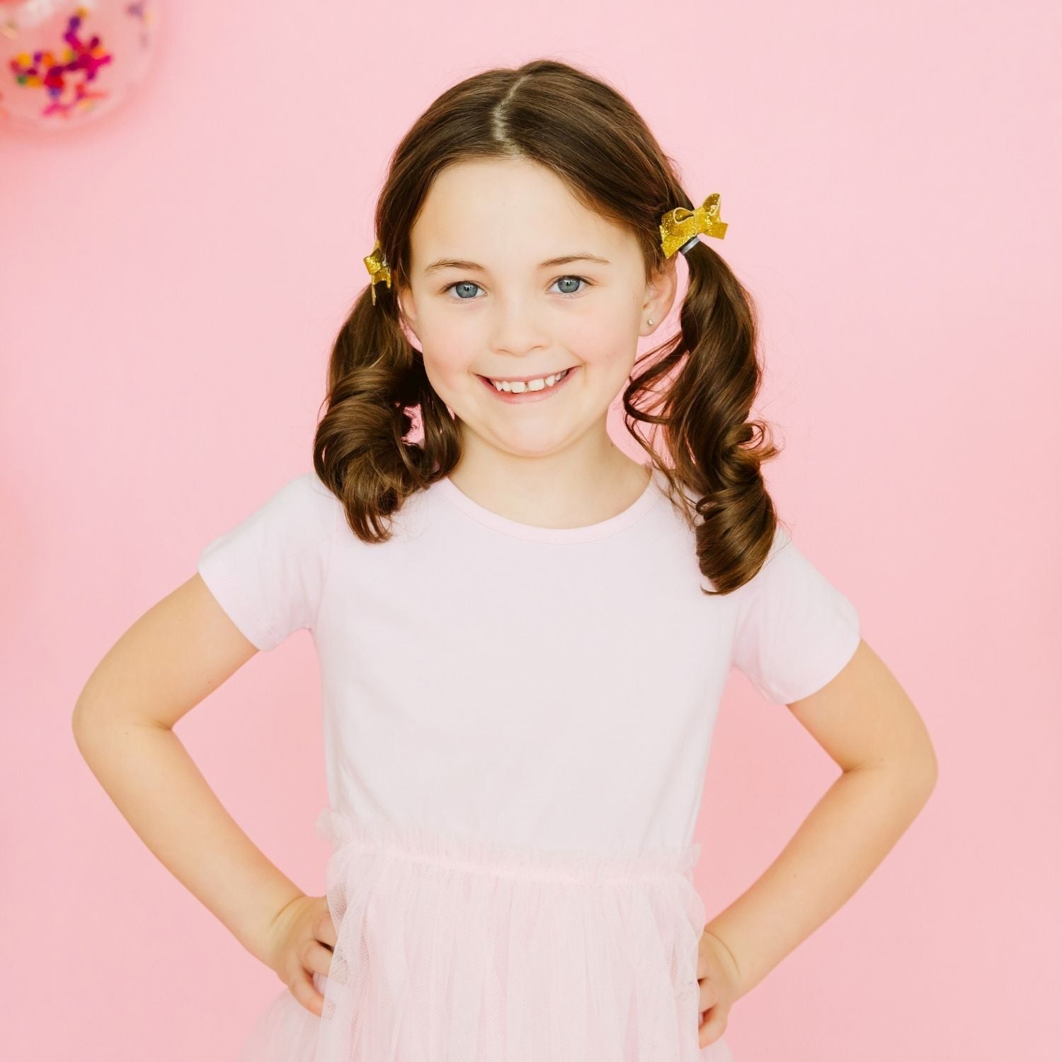 Pink Confetti Short Sleeve Tutu Dress