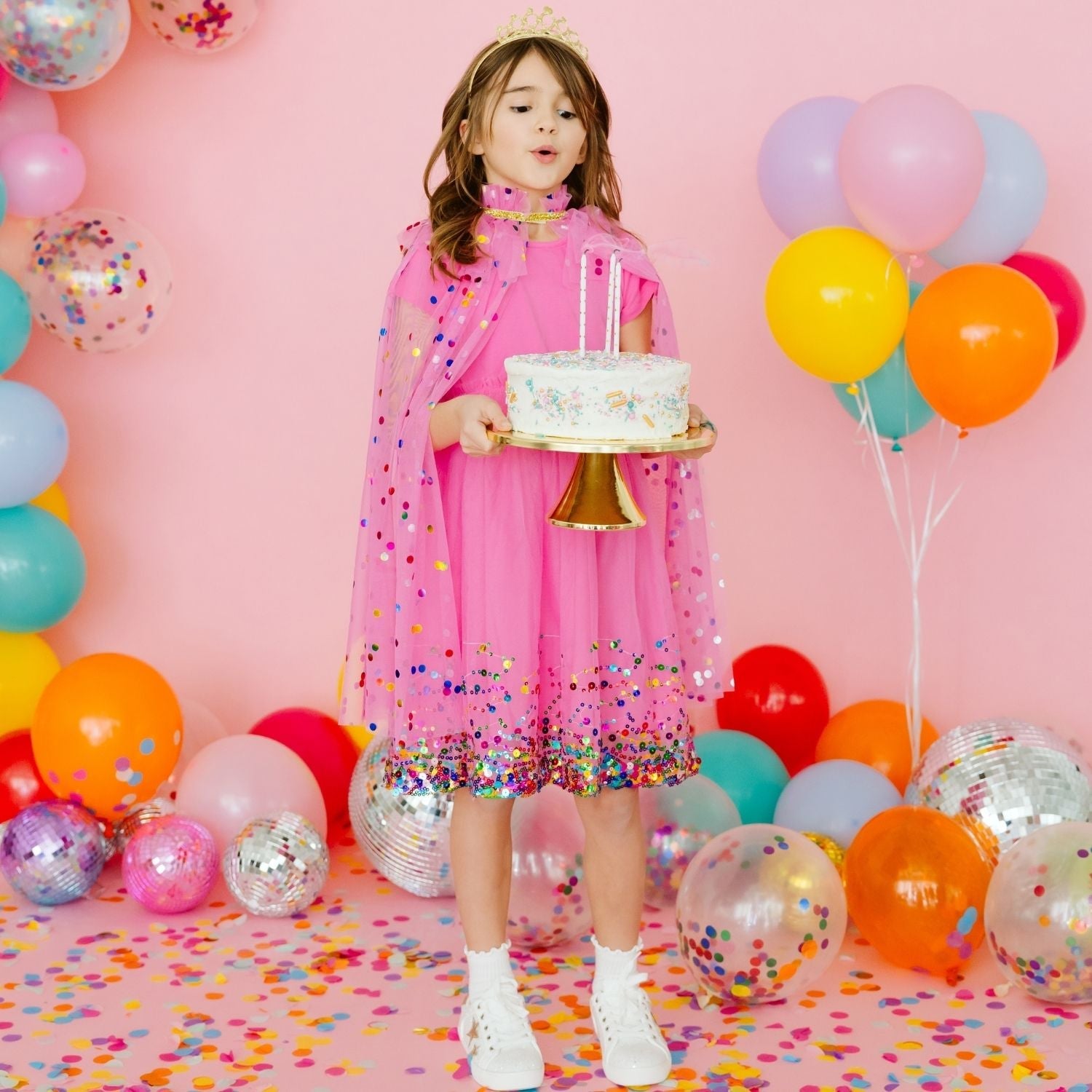 Raspberry Confetti Cape
