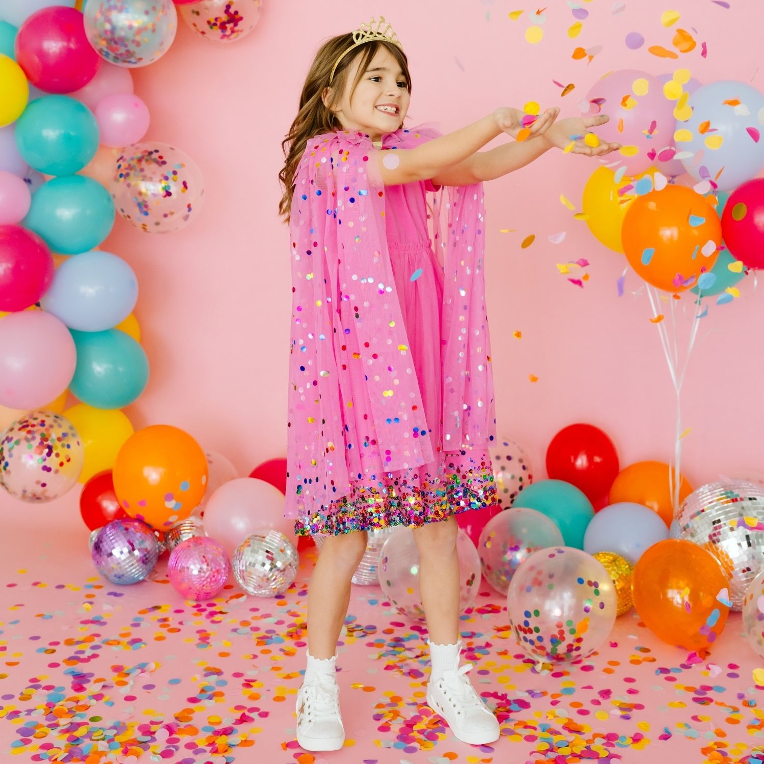 Raspberry Confetti Cape