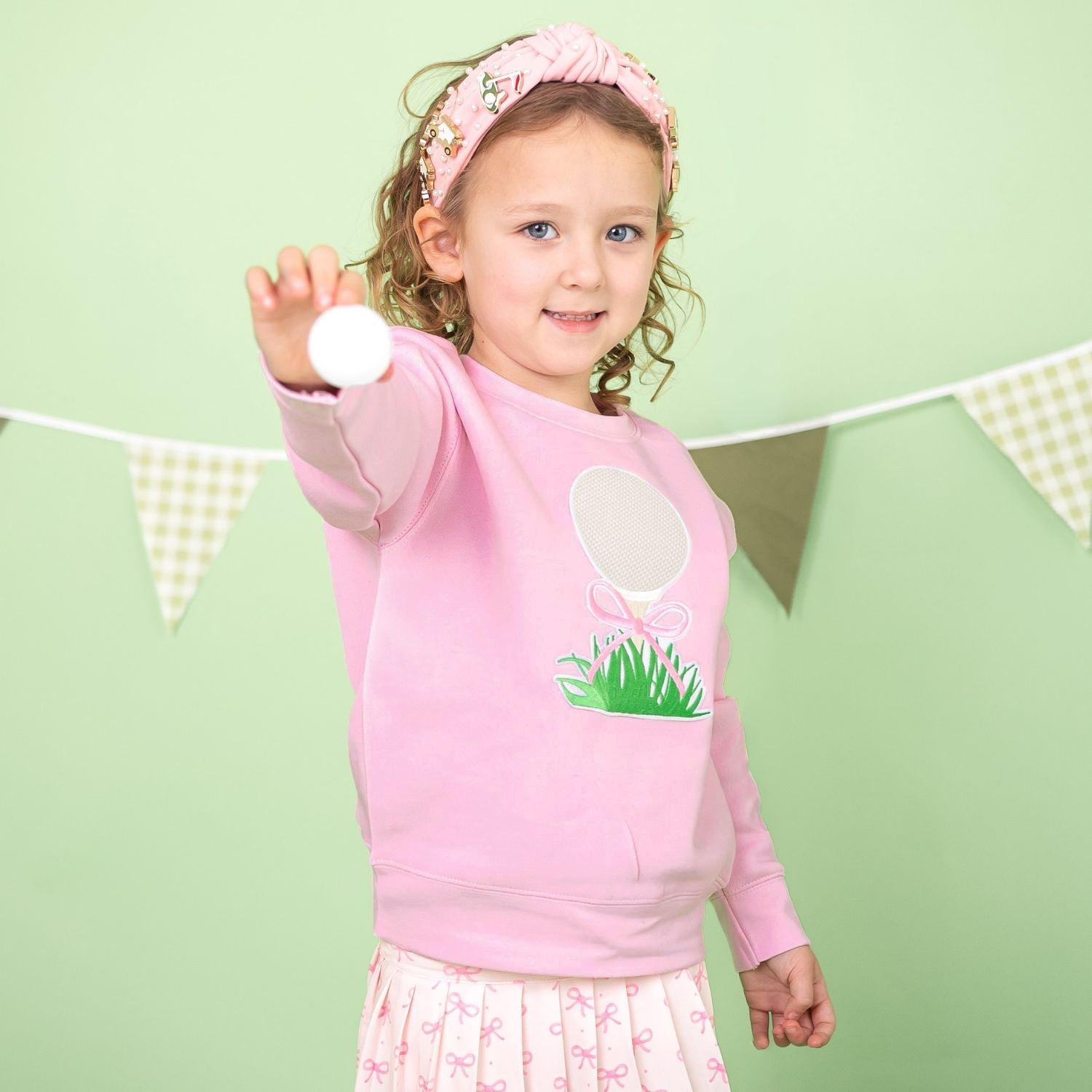 Golf Tee Bow Patch Sweatshirt