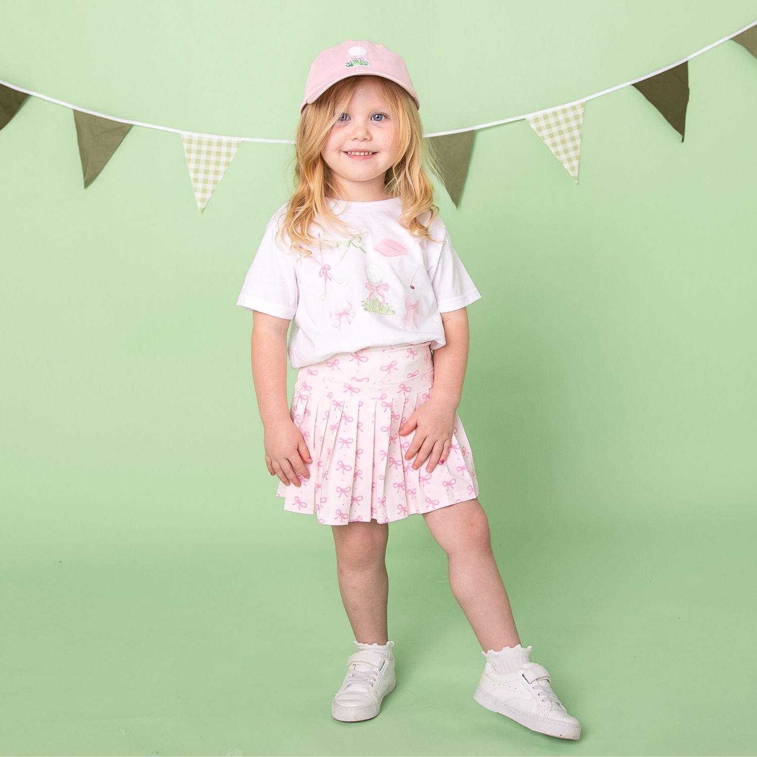 Pink Bow Athletic Skort