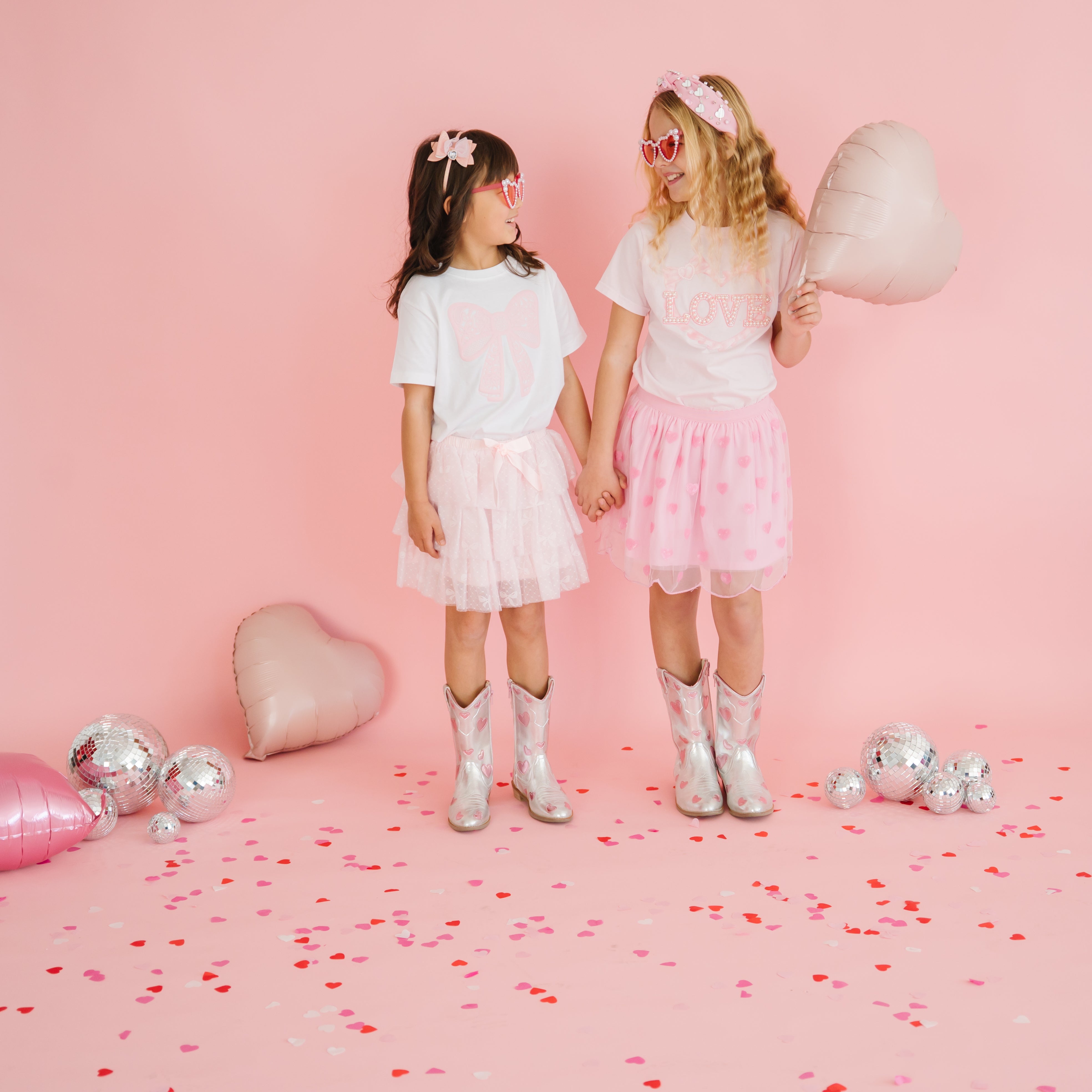 Mini Sequin Hearts Tutu Skirt