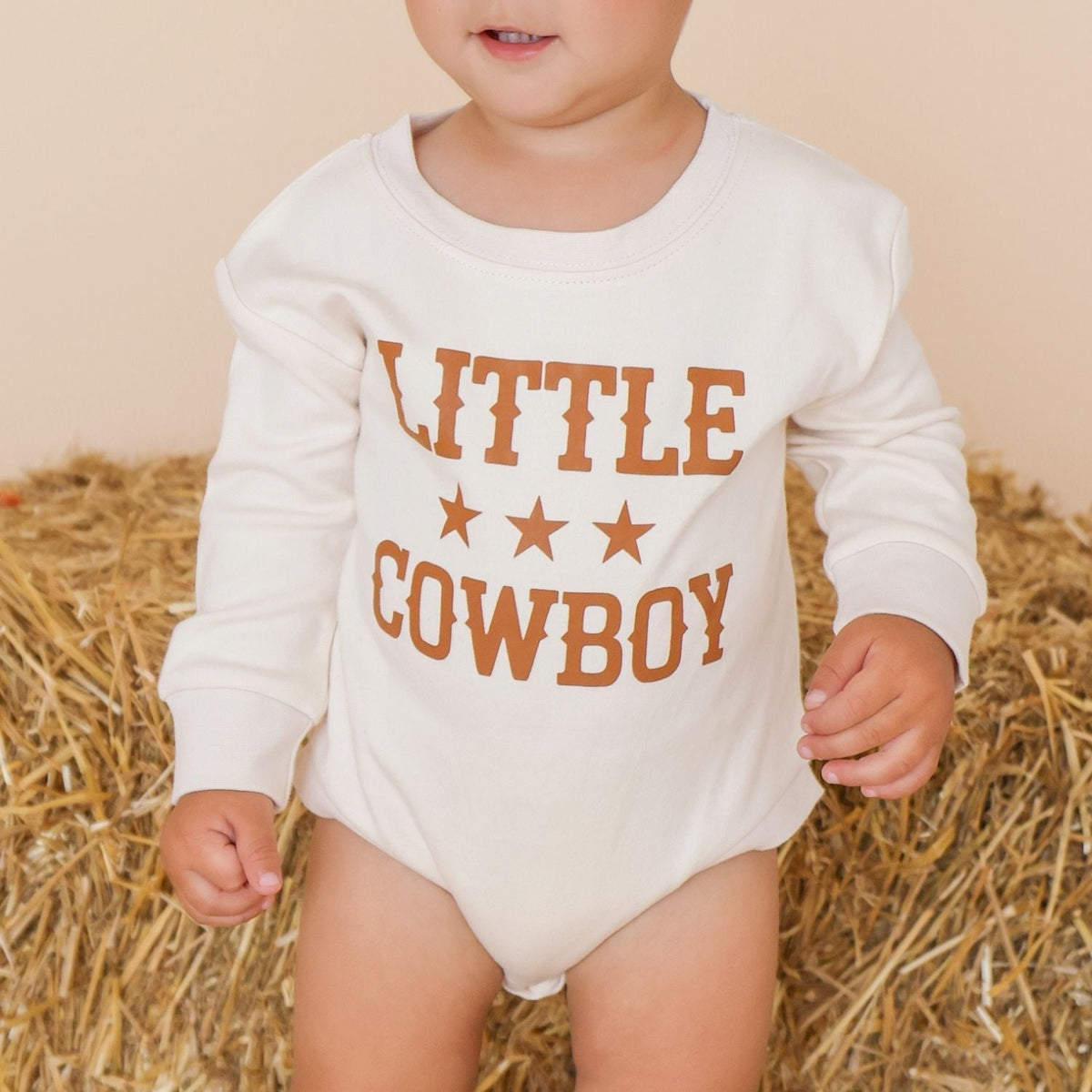 Little Cowboy Western Long Sleeve Romper