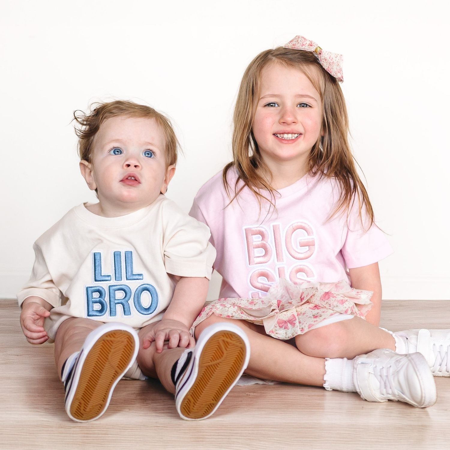Big Sis Embroidered Patch Short Sleeve T-shirt