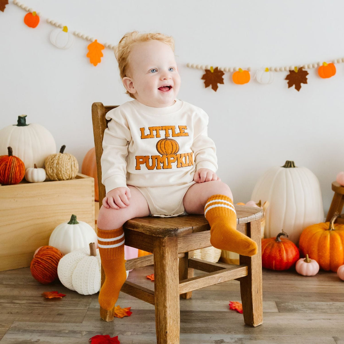Little Pumpkin Patch Long Sleeve Romper