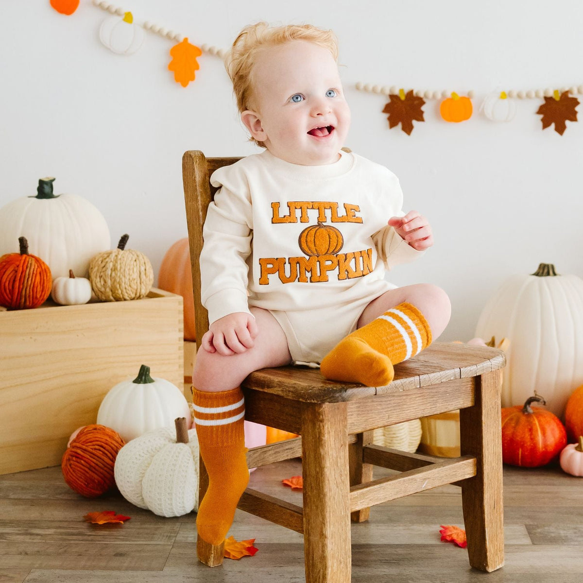 Little Pumpkin Patch Long Sleeve Romper