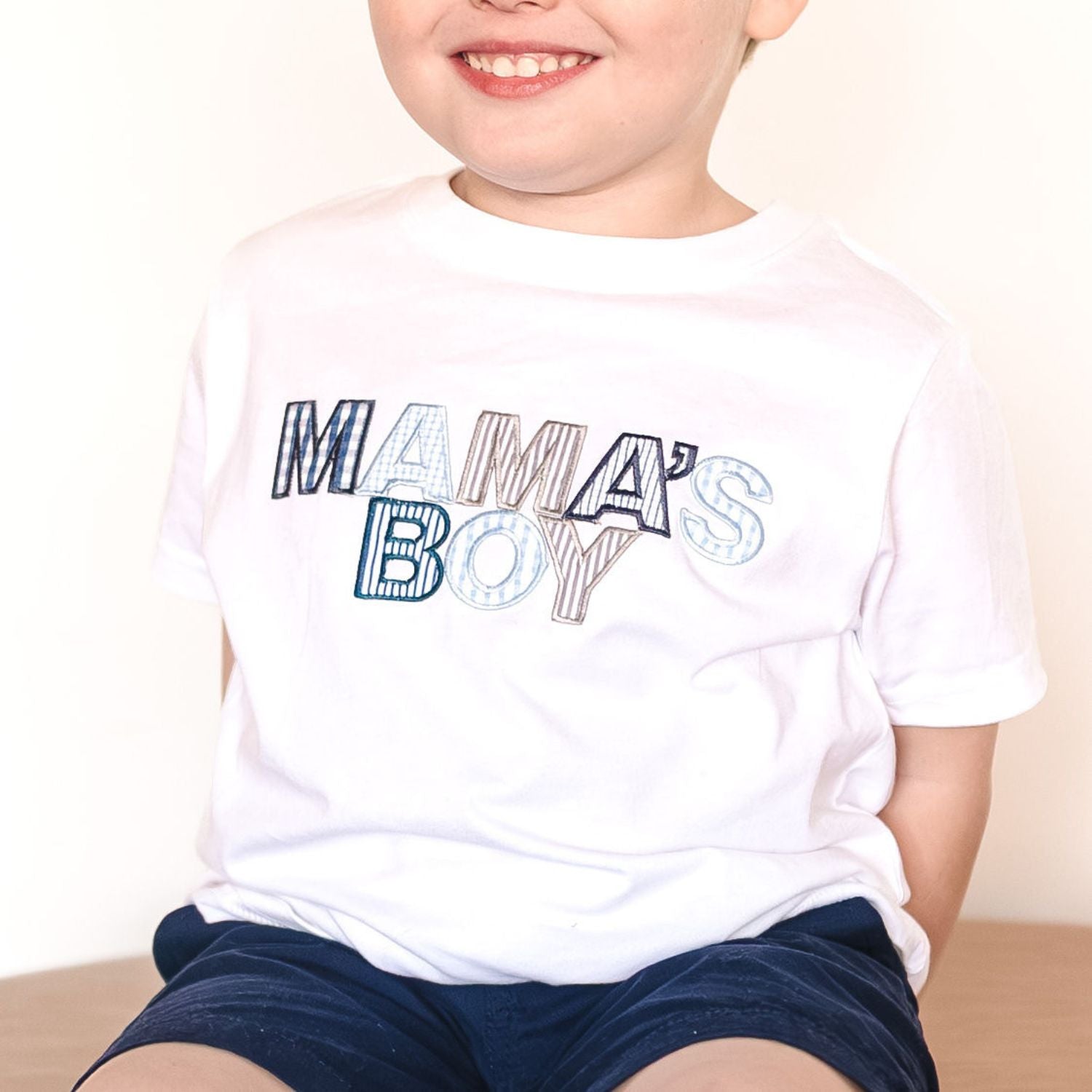Mama's Boy Patchwork Short Sleeve T-shirt