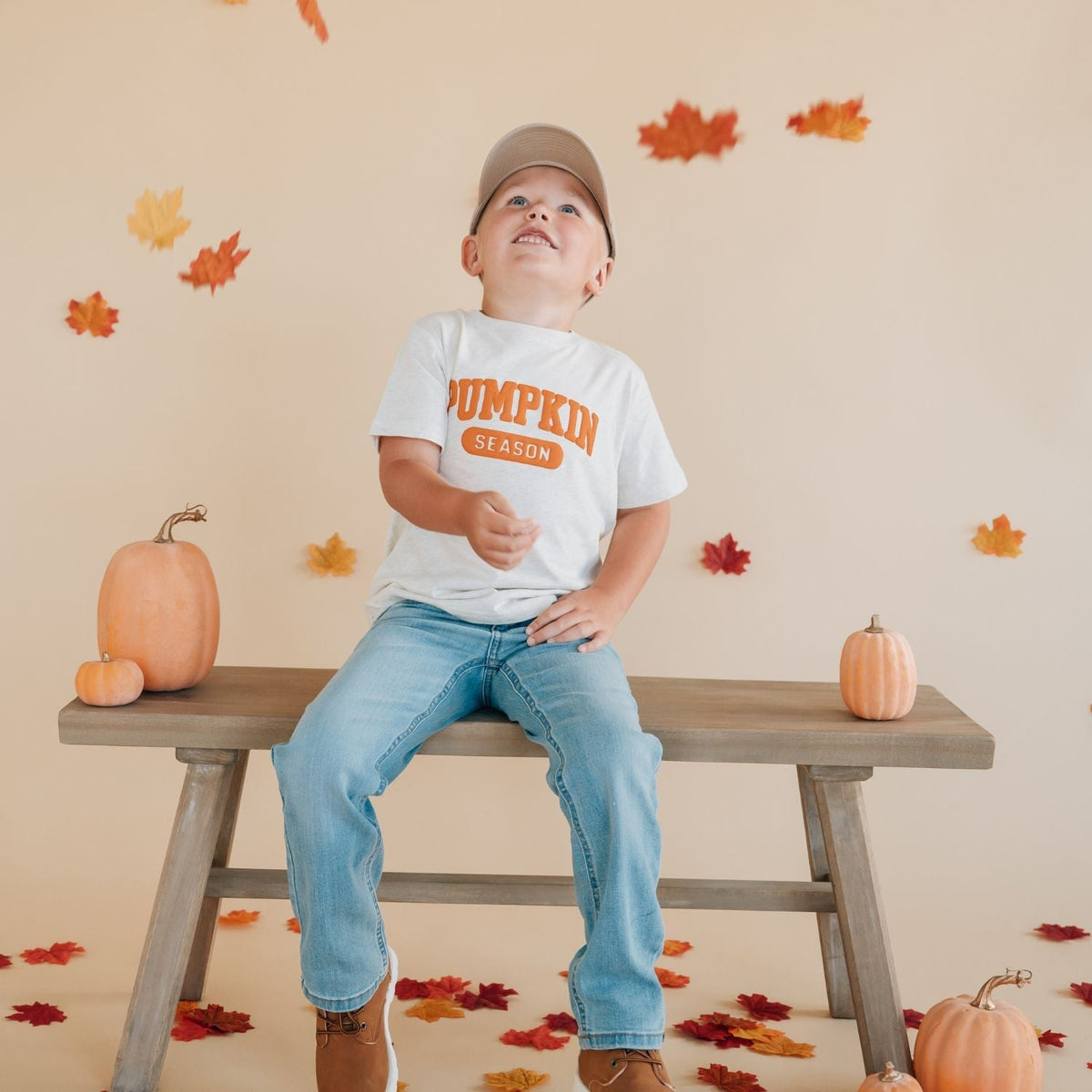 Pumpkin Season Puff Ink Short Sleeve T-shirt
