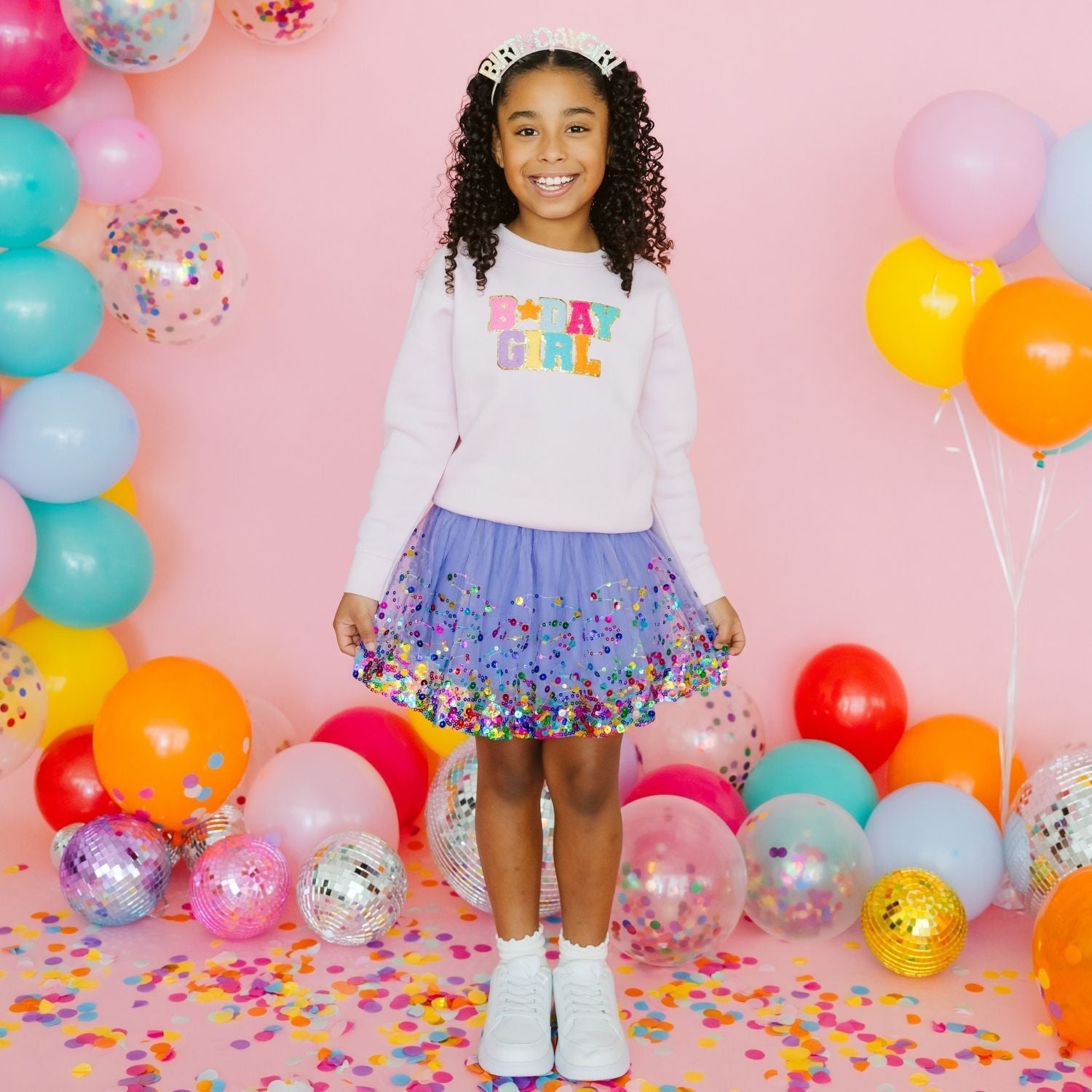 Birthday Girl Patch Sweatshirt - Ballet
