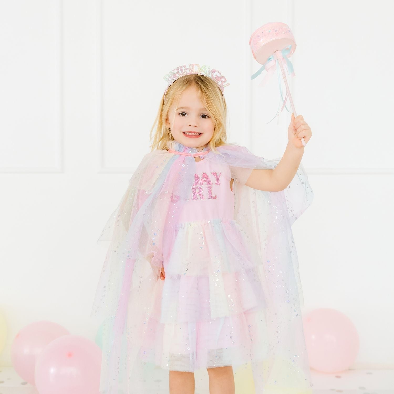 Birthday Girl Fairy Dust Short Sleeve Tutu Dress