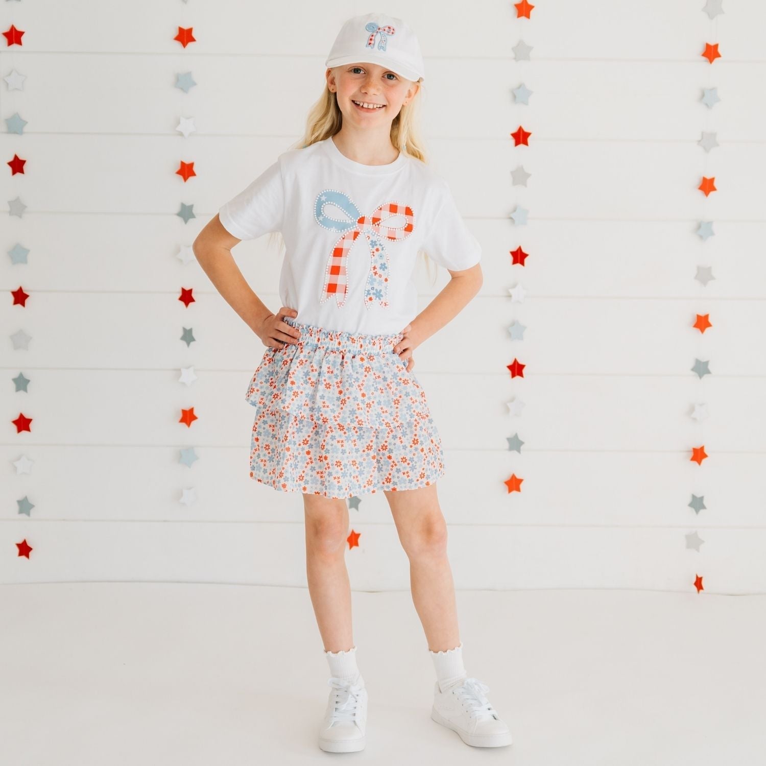 Patchwork Bow Patch Baseball Hat