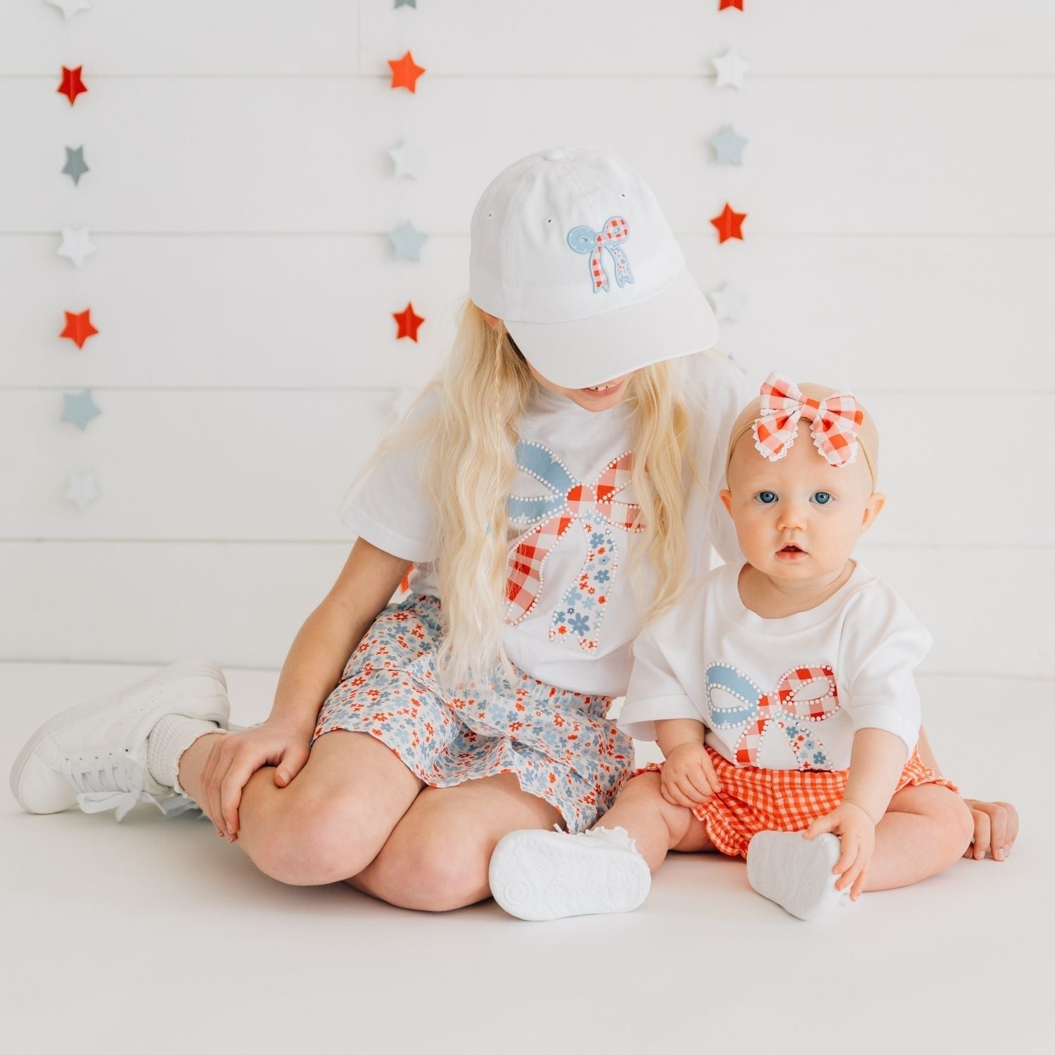 Patchwork Bow Patch Baseball Hat