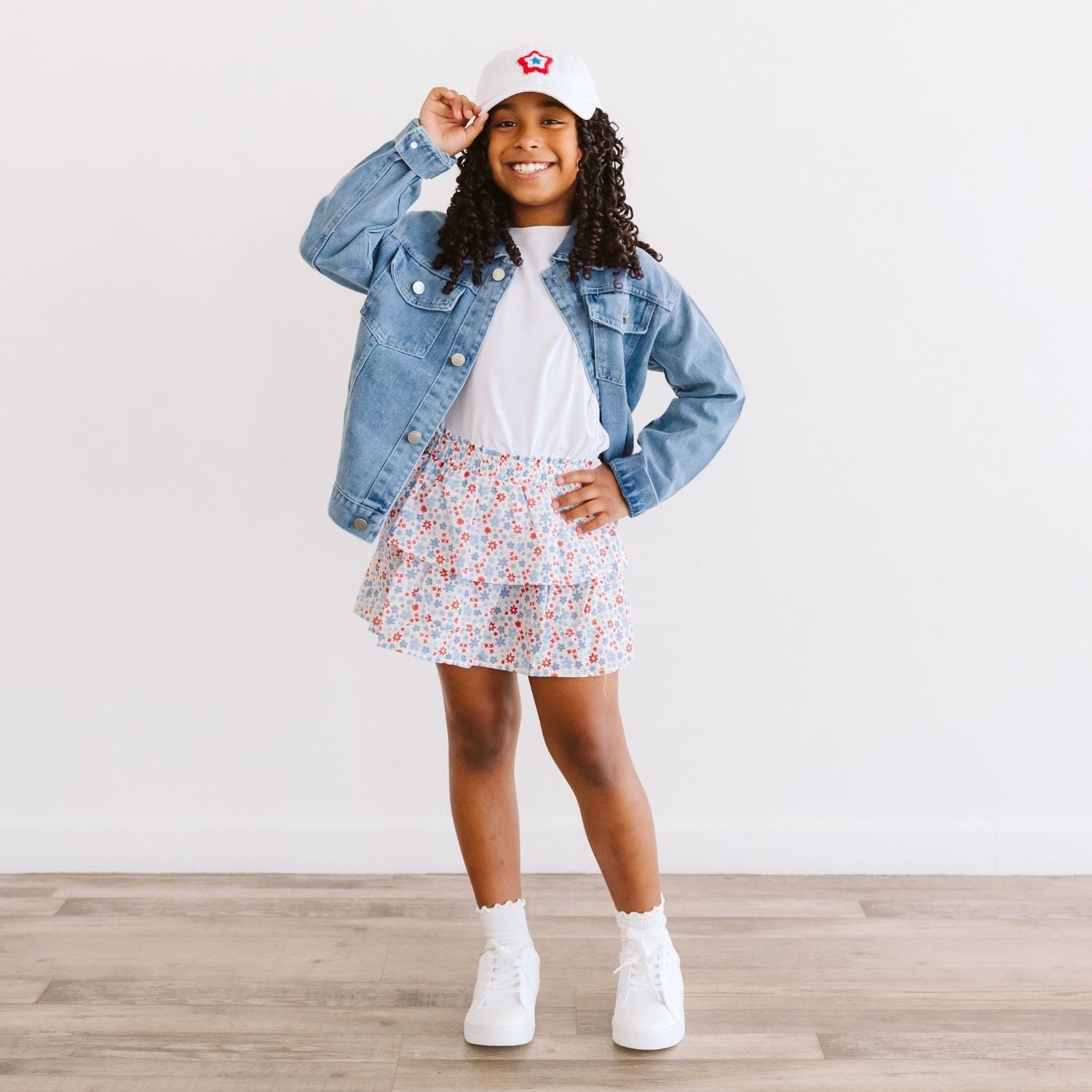 Stars And Stripes Patch Denim Jacket
