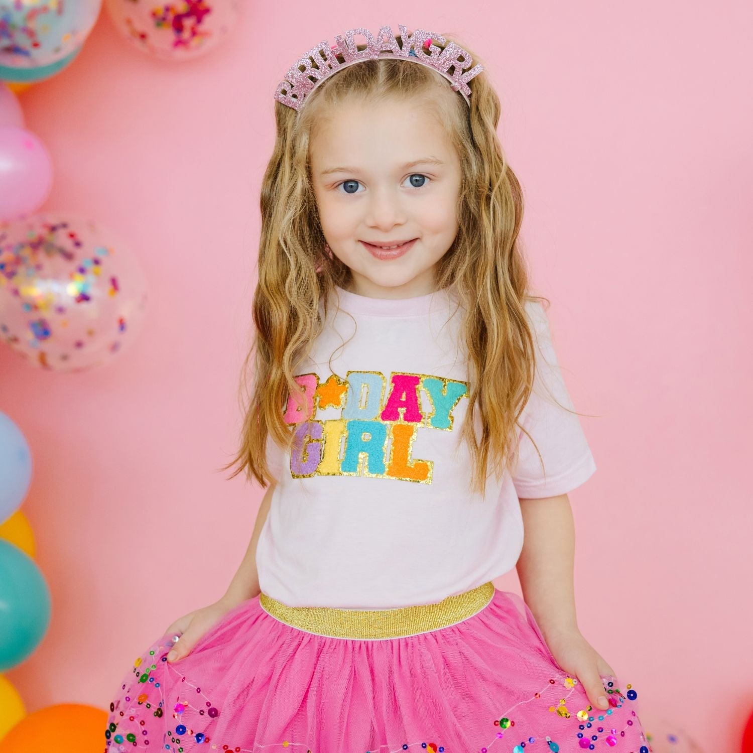 Birthday Girl Patch Short Sleeve T-shirt - Ballet