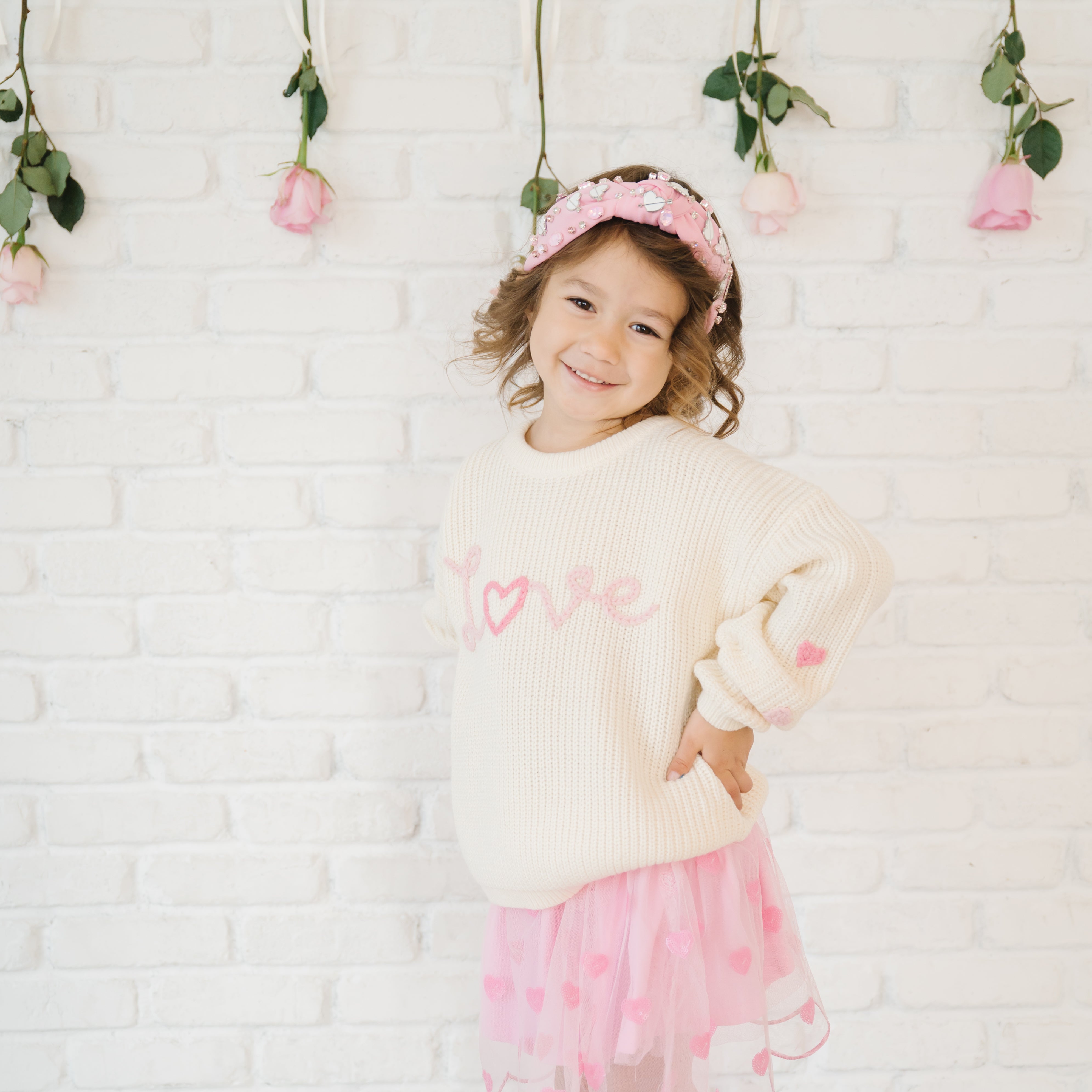 Mini Sequin Hearts Tutu Skirt