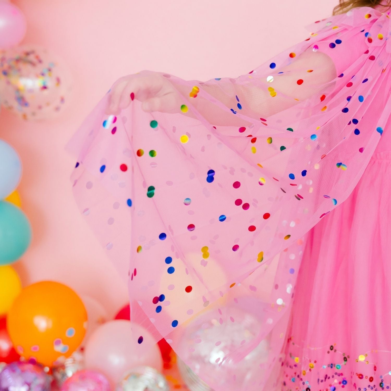 Raspberry Confetti Cape