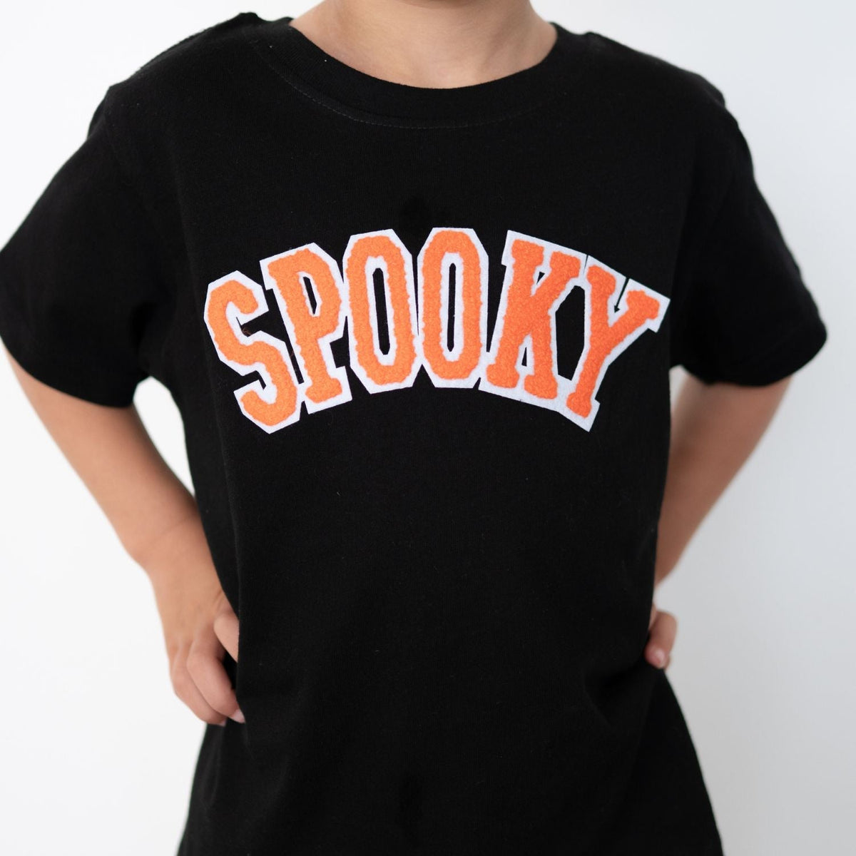 Spooky Orange Patch Halloween Short Sleeve T-shirt
