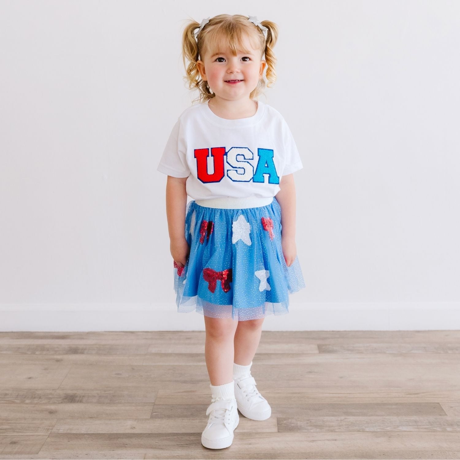 Usa Multi Patch Short Sleeve T-shirt