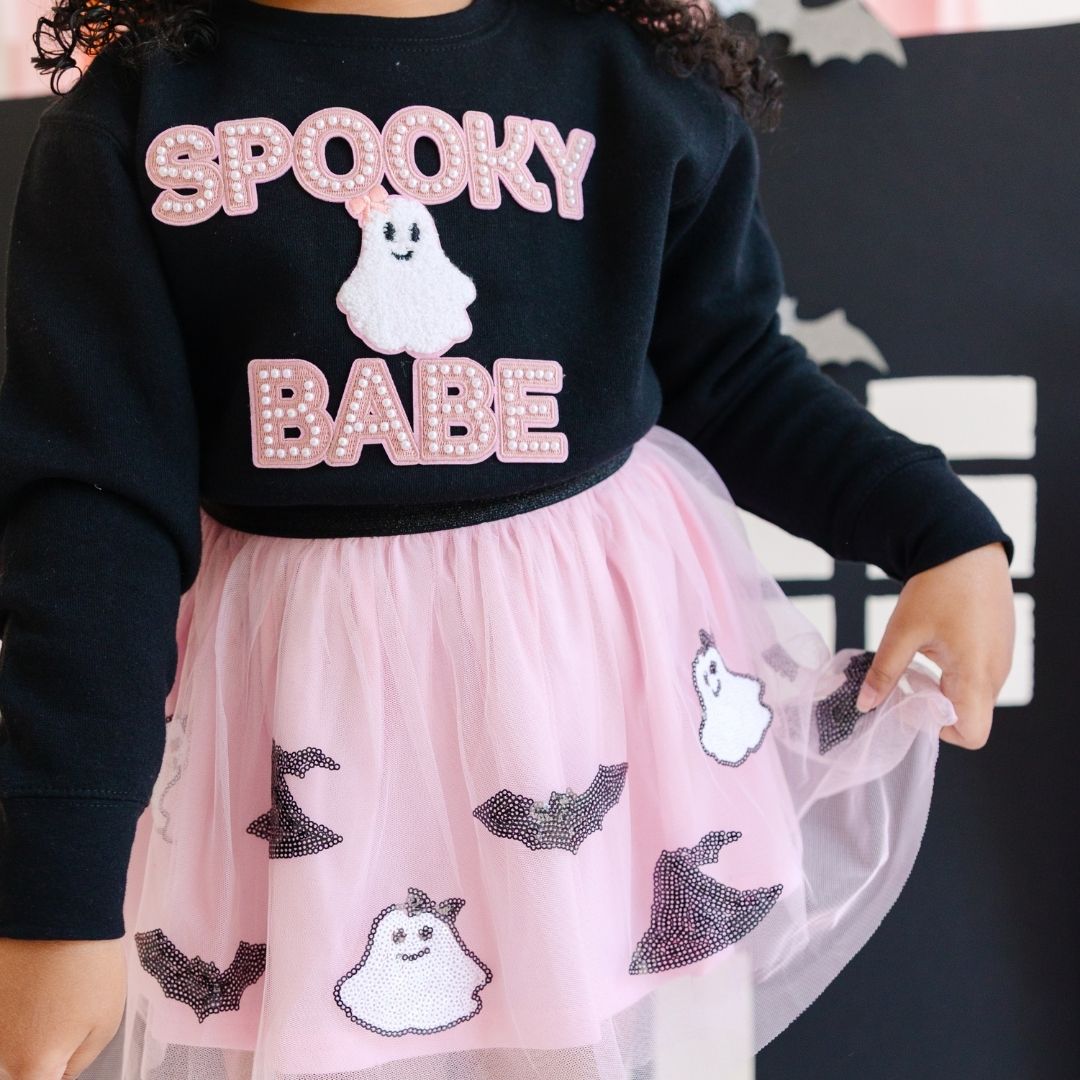 Spooky Babe Patch Halloween Sweatshirt