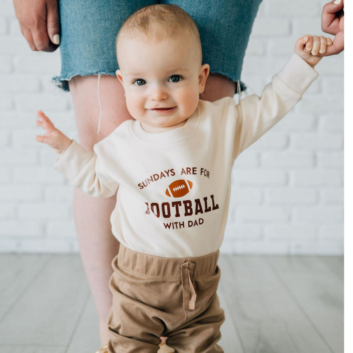 Sundays Are For Football Long Sleeve Romper