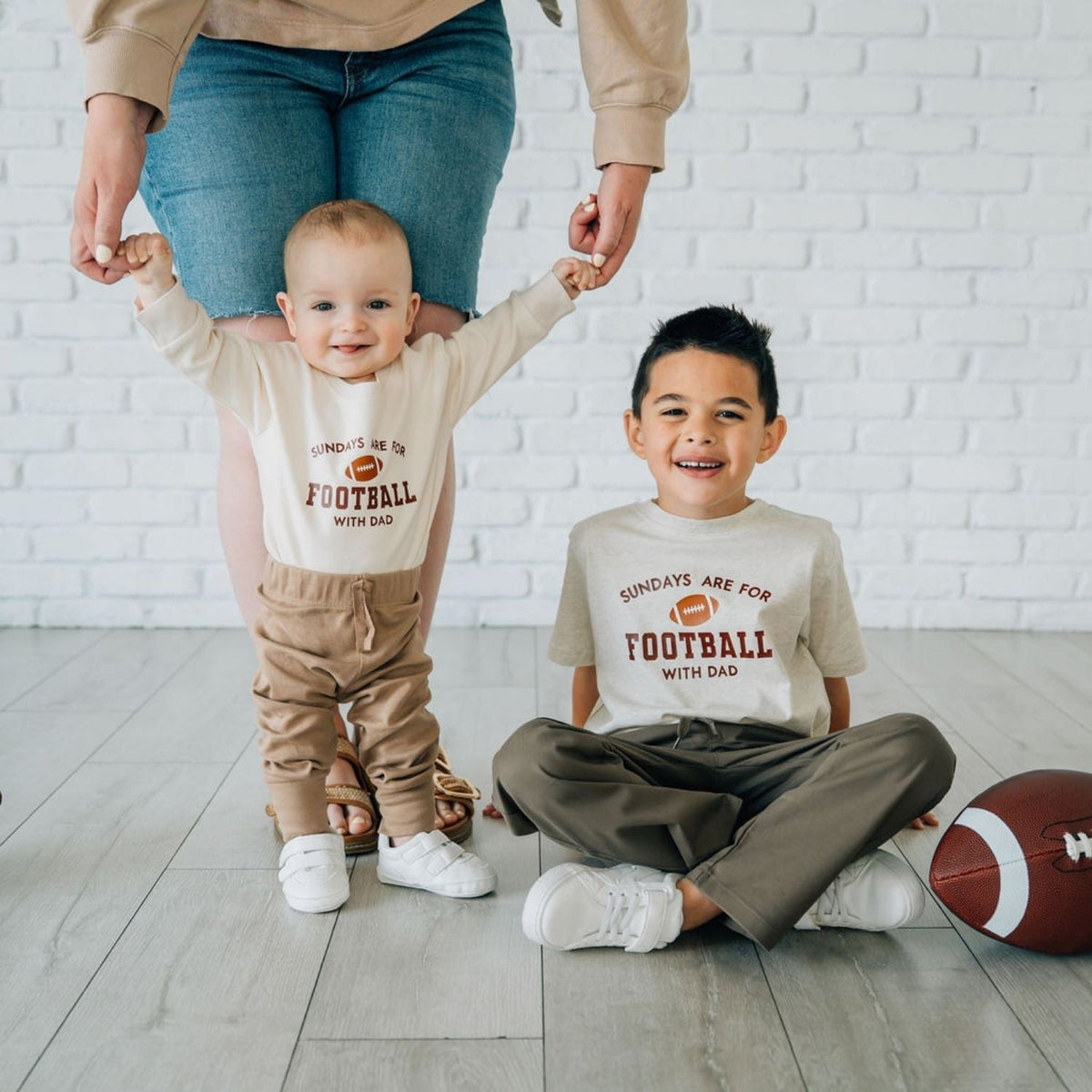 Sundays Are For Football Long Sleeve Romper