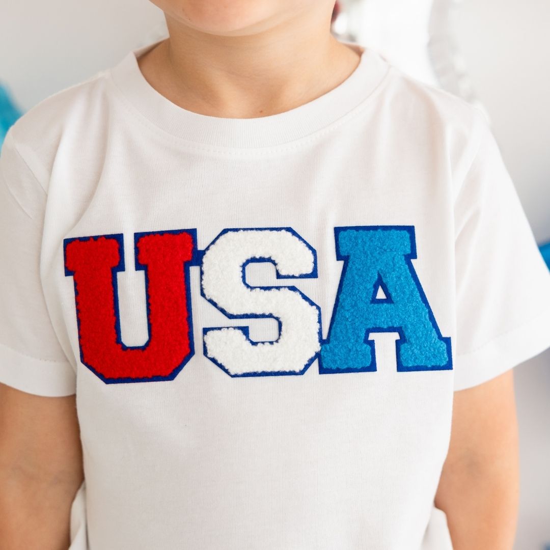 Usa Multi Patch Short Sleeve T-shirt