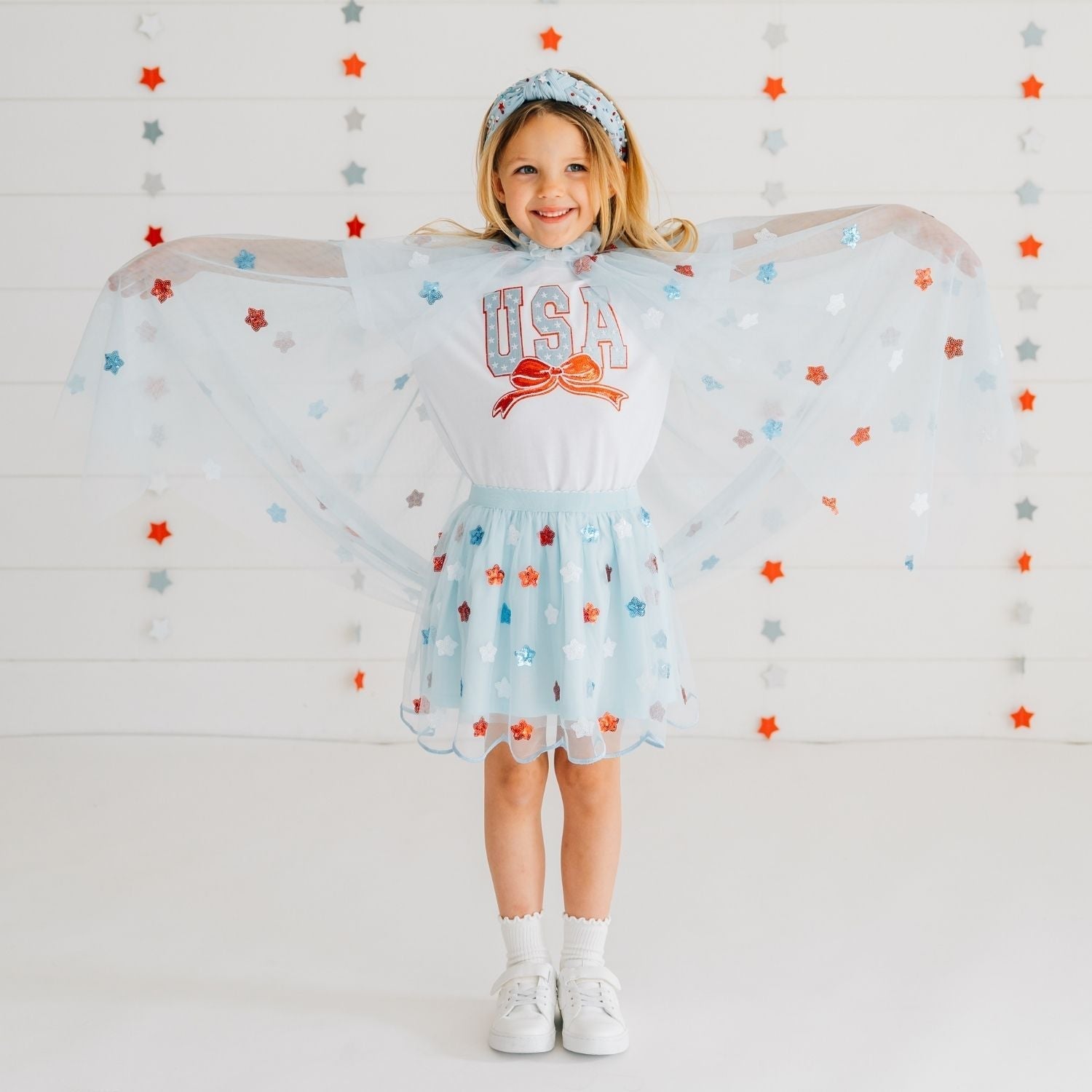 Usa Sequin Stars Cape