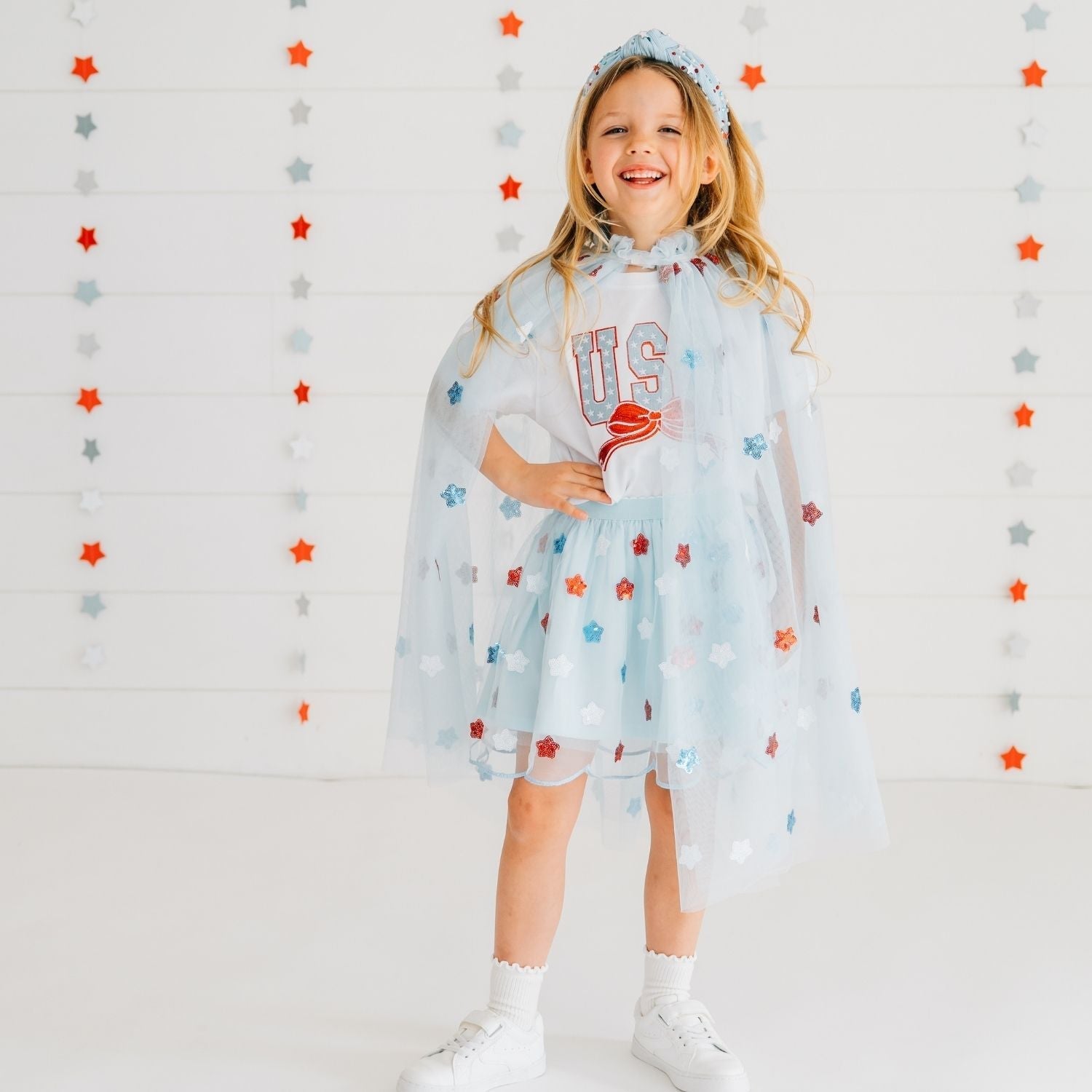Usa Sequin Stars Cape